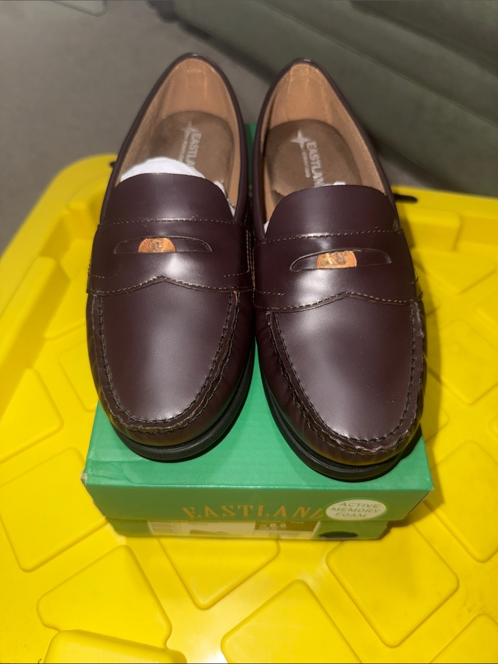 Eastland Women Burgundy Penny Loafers